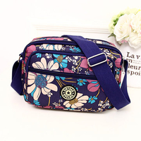 Women Casual Oxford Printing Zipper Shoulder Bags Crossbody Bags