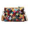 Women Casual Patchwork Colorful Genuine Leather Crossbody Bag Shoulder Bags Clutch