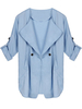 Women Casual Plus Size Long Sleeve Pocket Windbreaker Cardigan
