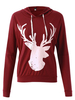 Women Casual Printed Long Sleeve Hooded Cotton Sweatshirt