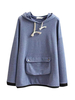 Women Casual Pure Color Long Sleeve Hooded Sweatshirts