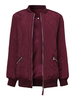 Women Casual Pure Color Stand Collar Jacket
