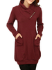 Women Casual Pure Color Turtleneck Long Sleeve T-shirt