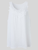 Women Casual Sexy White Crochet Patchwork Tank Top