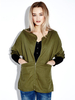 Women Casual Solid Color O-neck Long Sleeve Coat