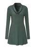 Women Casual Solid Color Turtleneck Long Sleeve T-shirt