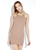 Women Casual Spaghetti Strap Bodycon O-neck Dress