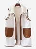Women Casual Stitching Turn Down Collar Vest Jacket