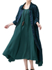 Women Casual Strap Sleeveless Asymmetrical Linen Maxi Dress