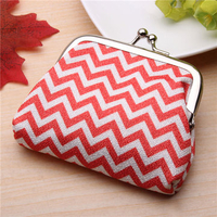 Women Casual Stripe Coin Bags Mini Bag Card Bags