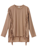 Women Casual Tassels Long Sleeve O-neck T-shirt