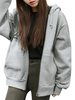 Women Casual Thicken Pure Color Hooded Hoodie Coat