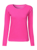 Women Casual Thicken Pure Color Long Sleeve O-neck T-shirt