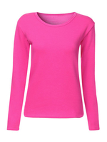 Women Casual Thicken Pure Color Long Sleeve O-neck T-shirt