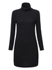 Women Casual Turtleneck Long Sleeve Sweater Mini Dress