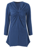 Women Casual Twisted Ruffled Irregular Long Sleeves T-shirt