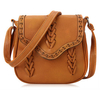 Women Casual Weave Zipper Shoulder Bags Crossbody Bags