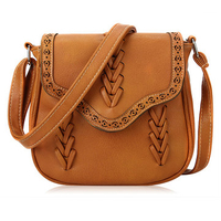 Women Casual Weave Zipper Shoulder Bags Crossbody Bags