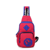 Women Character Canvas Chest Bag Letters Print Crossbody Bag