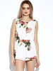 Women Chiffon Sexy Floral Printing Hollow Sleeveless Jumpsuit