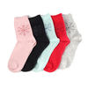 Women Christmas Snowflake Socks Deer Wool Warm Winter Socks