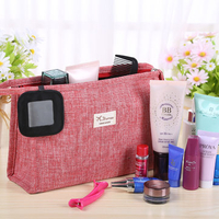 Women Clutch Bag Makeup Storage Bag With Mirror Cosmetics Travel Digital Frosted Bag