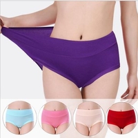 Women Comfortable High Elastic Panties Bamboo Fiber High Waist Underwear L-4XL