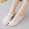 Women Cotton Antiskid Invisible Boat Socks Hollow Low Cut Thin Breathable Ankle Socks