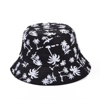 Women Cotton Blend Printing Bucket Hat Outdoor Sport Fisherman Cap