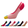Women Cotton Nude Instep Toes Socks Pure Colorful Thin Elastic Non-Slip Sock