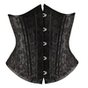 Women Court Shapers Slimming Body Corset 26 Double Steel Boned Black Cincher Bustiers