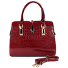 Women Crocodile Grain Elegant Casual PU Leather Crossbody Bag Cross Buckle Shoulder Bag