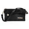 Women Crocodile Grain Elegant Three Zipper Crossbody Bags Leisure Shoulder Bags