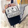 Women Cute Bags School Bags English Letters Big Eyes Cartoon Backpack