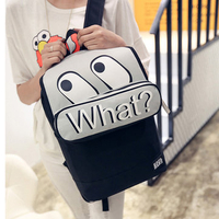 Women Cute Bags School Bags English Letters Big Eyes Cartoon Backpack