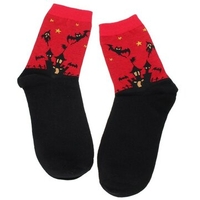 Women Cute Cartoon Cotton Socks Halloween Couples Middle Stockings