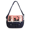 Women Cute Cat Canvas Small Crossbody Bag Girls Sweet Casual Shoulder Bag