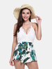 Women Deep V-neck Flroal Print Camis Romper