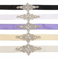 Women Diamond Bridal Dress Wedding Belt Thin Waist Girdle
