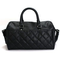 Women Diamond Lattice Bowling Bucket Handbag Casual Shopping Crossbody Bag