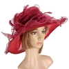 Women Dress Church Wedding Kentucky Derby Wide Brim Feather Sun Floppy Hat