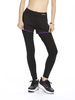 Women Elastic Layered Pretend Two-piece Fitness Pants Running Sports Yoga Sportwear