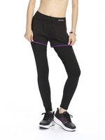 Women Elastic Layered Pretend Two-piece Fitness Pants Running Sports Yoga Sportwear