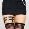 Women Elastic Top Body Harness Rave Punk Garter Belt For Stockings