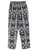 Women Elastic Waist Geometry Printed Pant