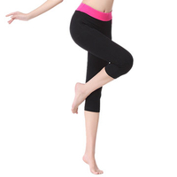 Women Elastic Waist Patchwork Yoga Sport Pants