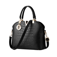 Women Elegant Alligator Pattern Pure Color Handbag Shoulder Bags Crossbody Bags