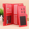 Women Elegant Genuine Leather Folding Zipper Card Holders Wallet Purse
