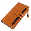 Women Elegant Genuine Leather Long Wallet Card Bag Ladies Vintage Casual Wallet Purse