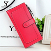 Women Elegant Long Candy Color Wallet Casual Cash Coins Cards Bags